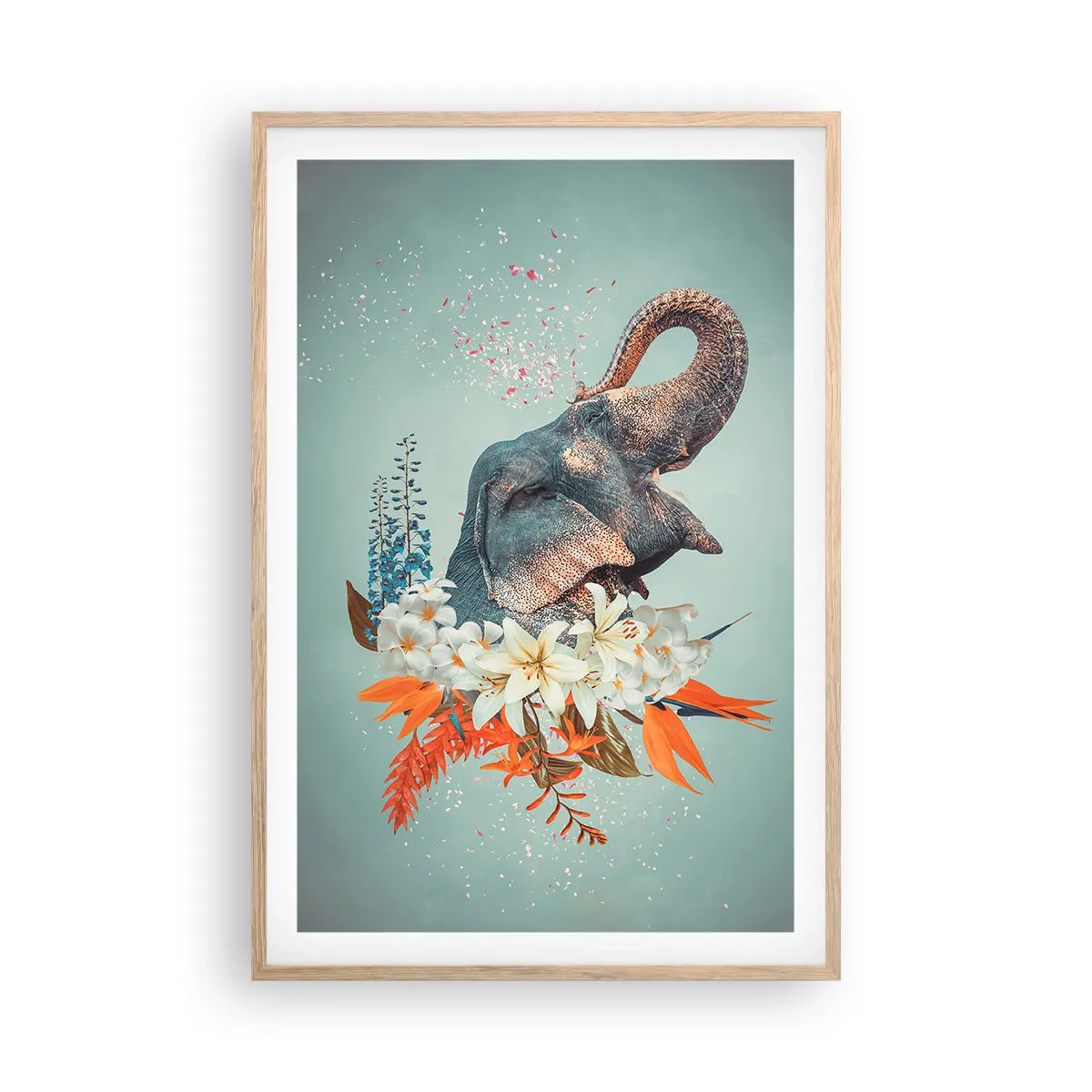 Plagát v ráme zo svetlého duba - Rev radosti - 61x91 cm