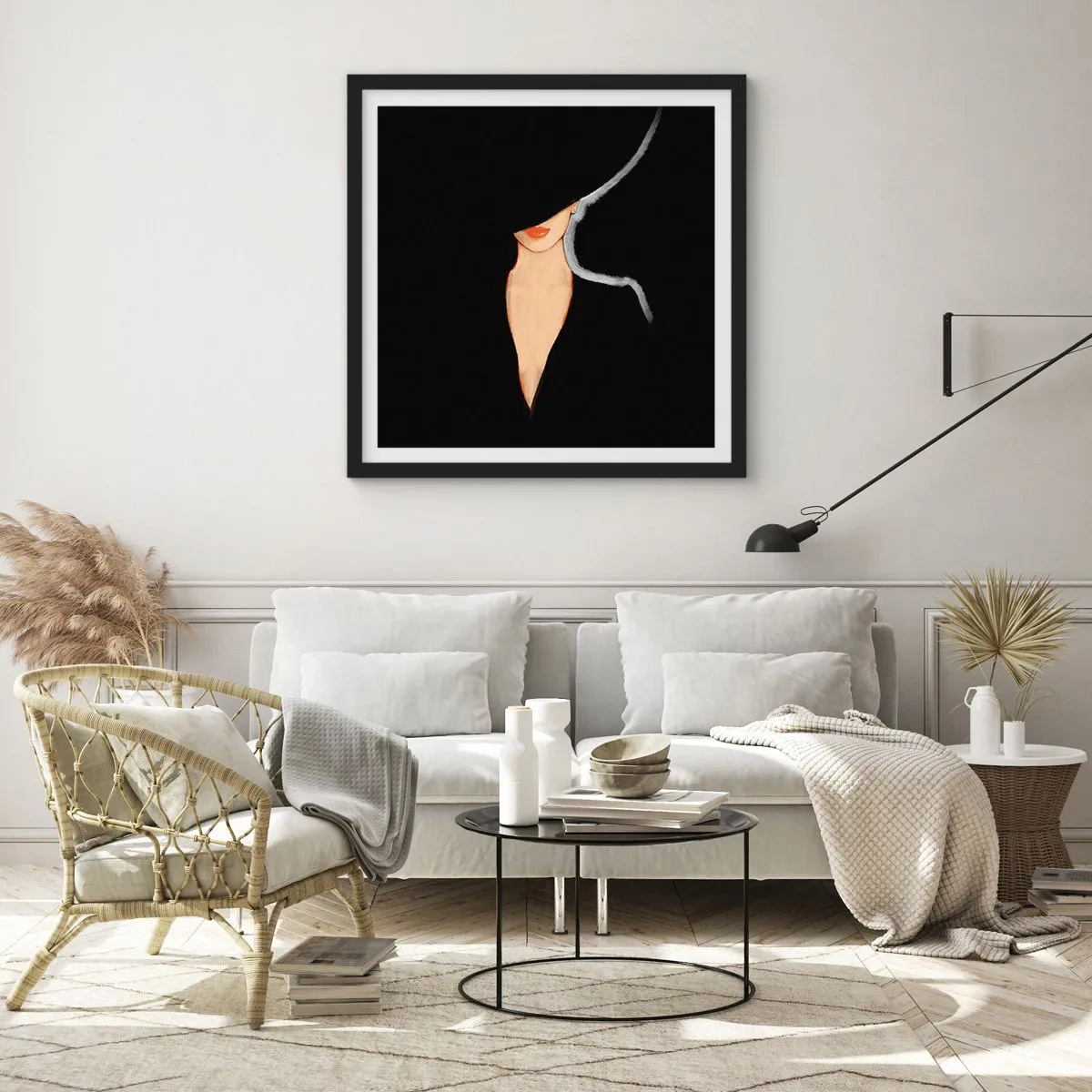 Plagát v čiernom ráme - Elegancia a štýl - 30x30 cm