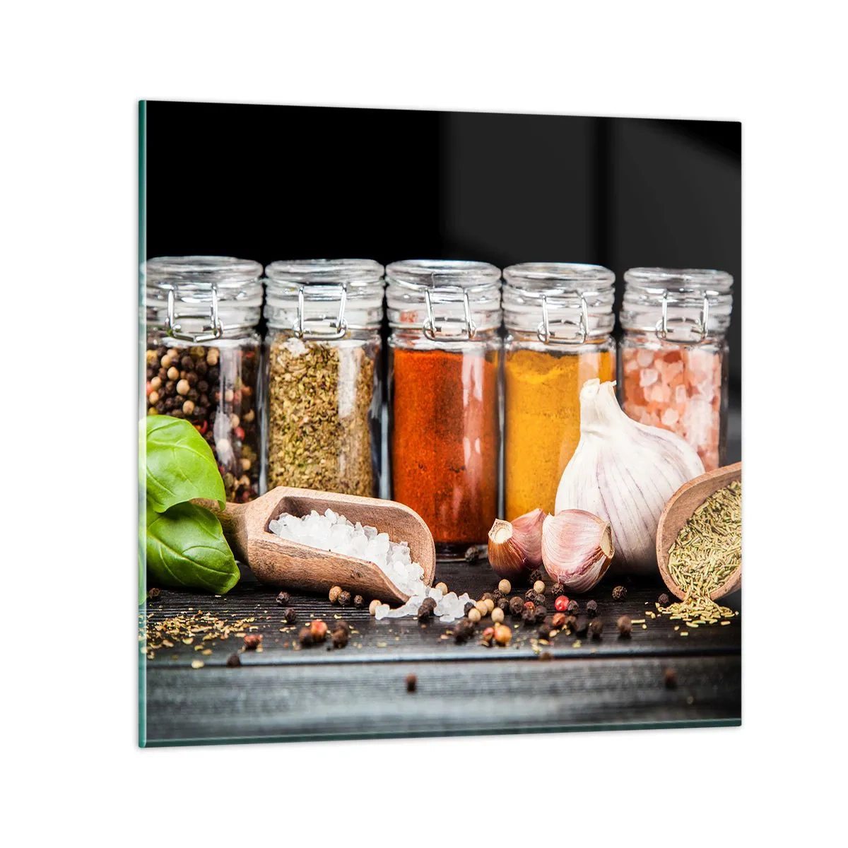 Obraz na skle - Aby mal život chuť - 70x70 cm