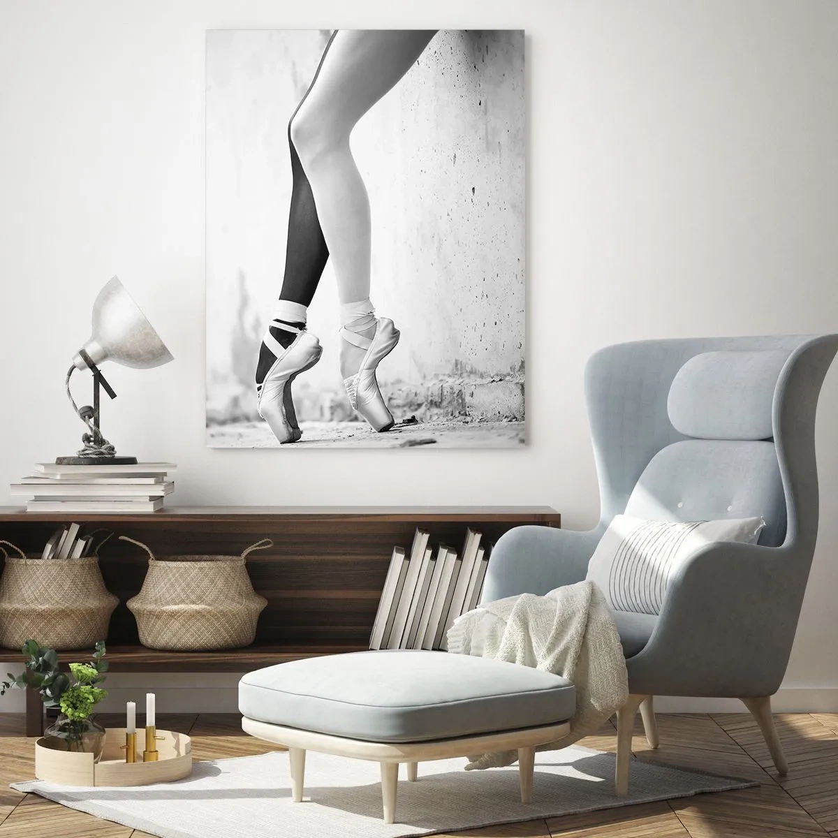 Obraz na skle - Balerína, voila! - 50x70 cm