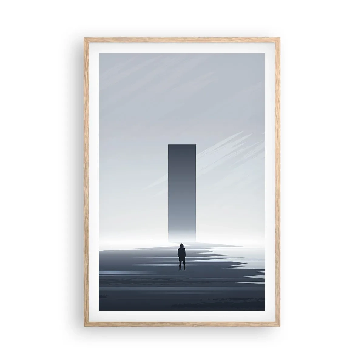 Plagát v ráme zo svetlého duba - Príležitosť alebo hrozba? - 61x91 cm