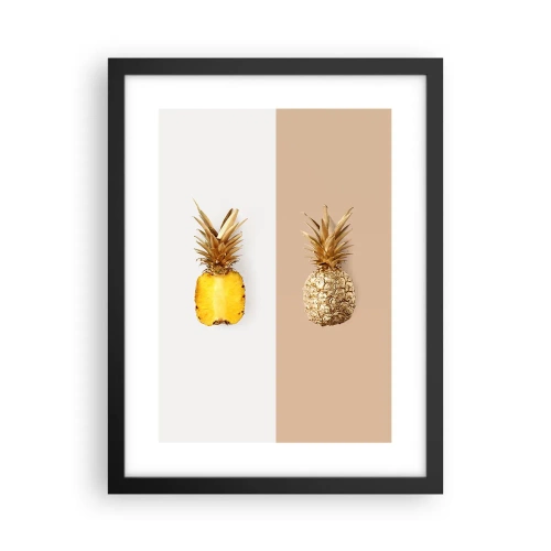 Plagát v čiernom ráme - Ananás pre nás - 30x40 cm