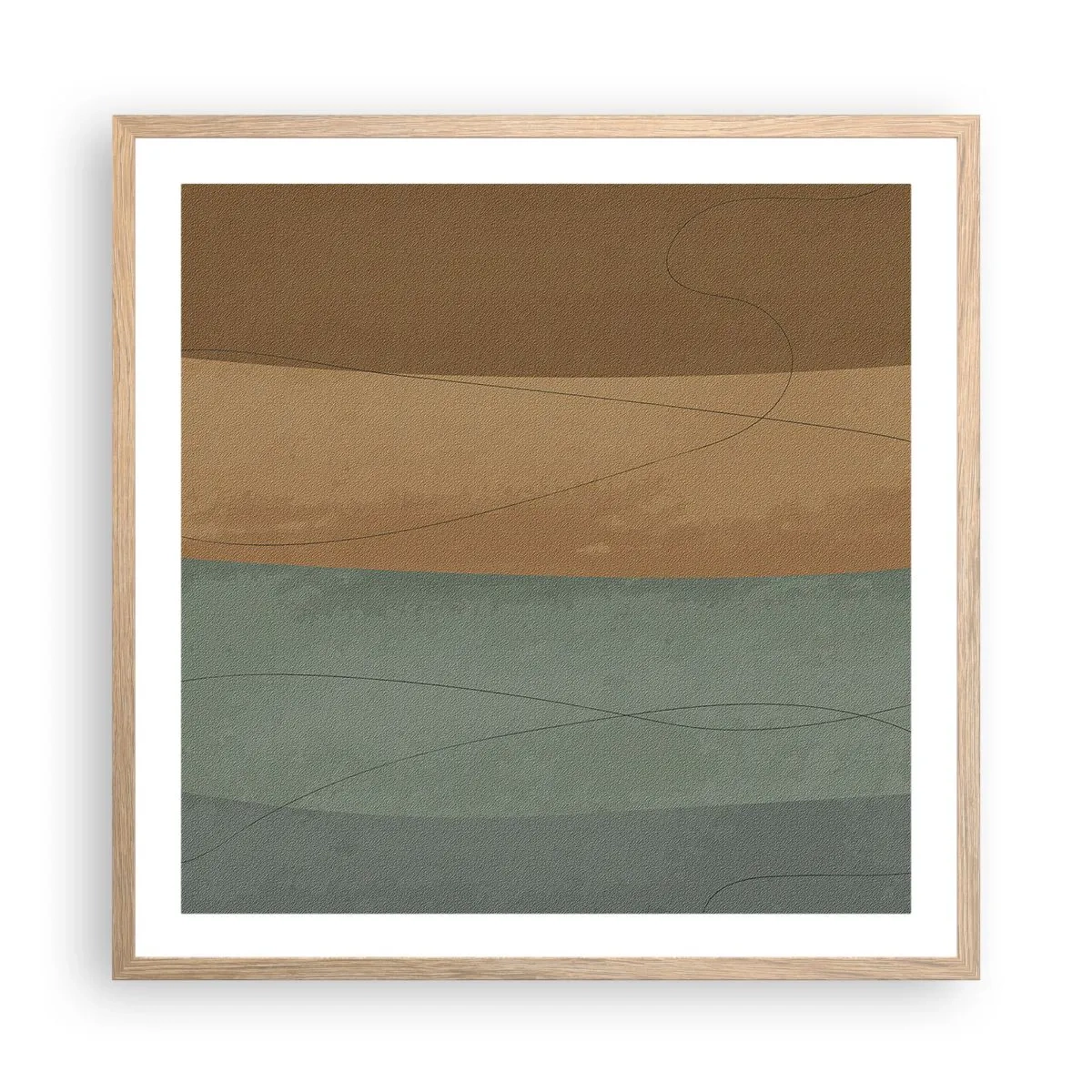 Plagát v ráme zo svetlého duba - Horizontálna kompozícia - 60x60 cm