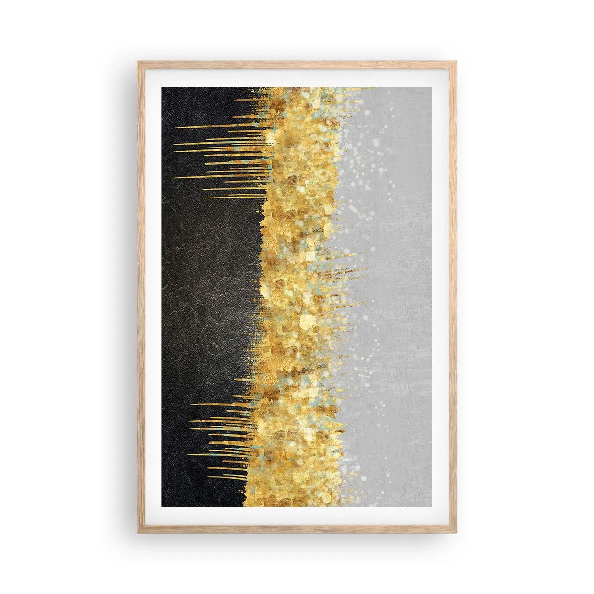 Plagát v ráme zo svetlého duba - Dovnútra a nahor - 61x91 cm