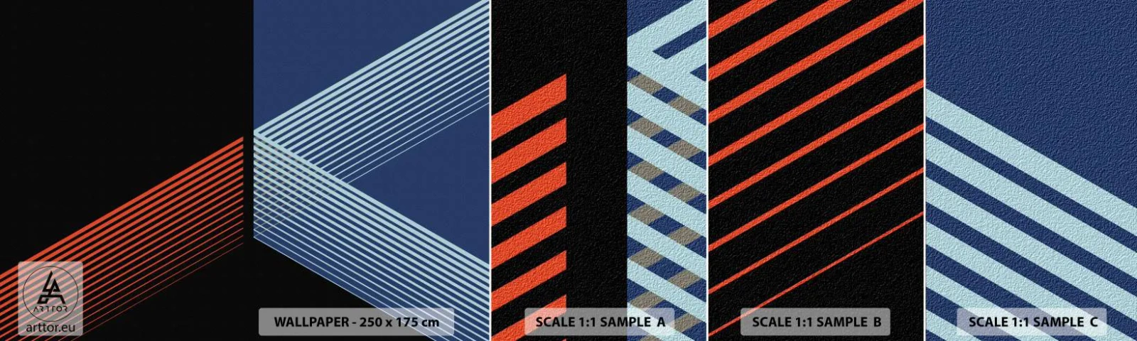 Vzorka Fototapeta Standard Eco - Jednoduchý príbeh - Abstrakcia, Kus, Čiarové umenie - 100x30 cm