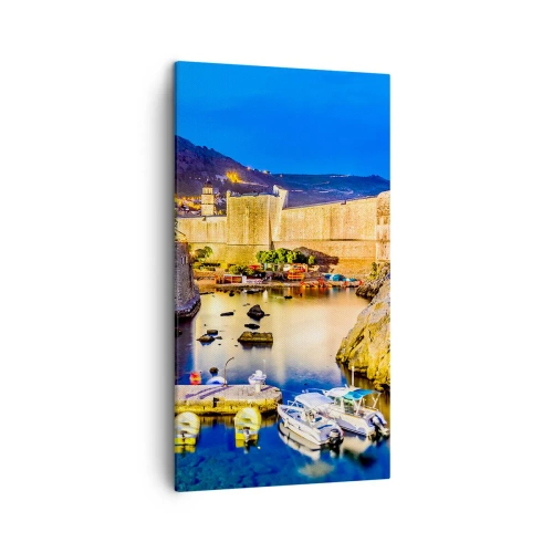 Obraz na plátne - Žiarivá noc nad Jadranom - 45x80 cm