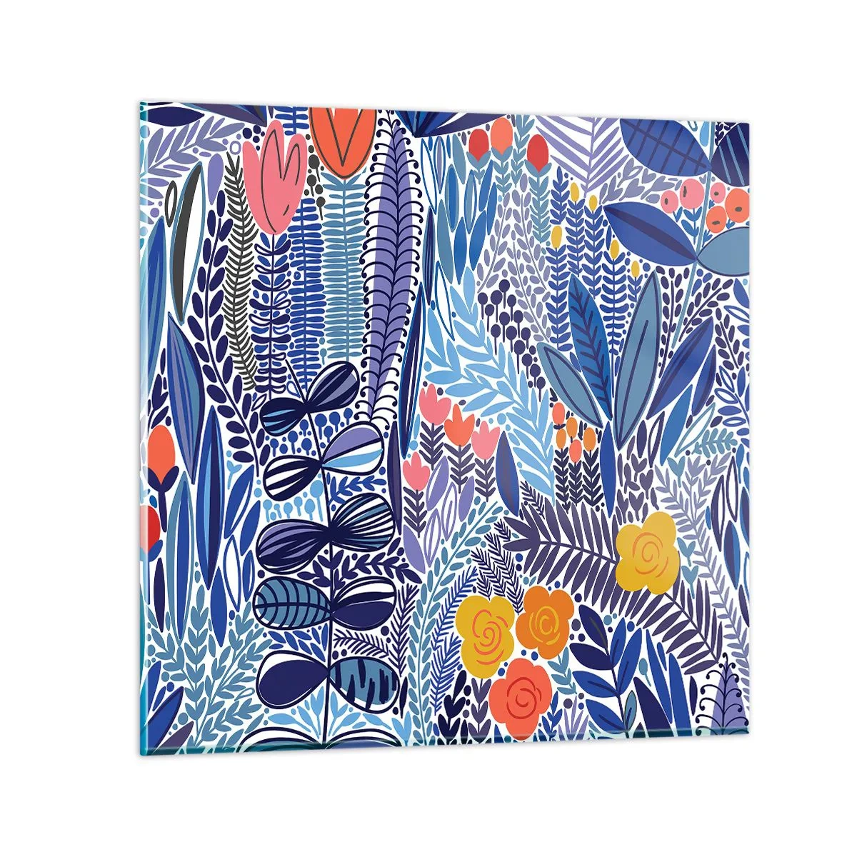 Obraz na skle - Havajská záhrada - 50x50 cm
