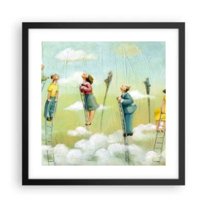 Plagát v čiernom ráme - Za svojim snom - 40x40 cm