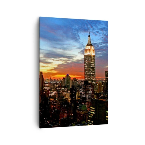 Obraz na plátne - Žiarivá americká noc - 70x100 cm