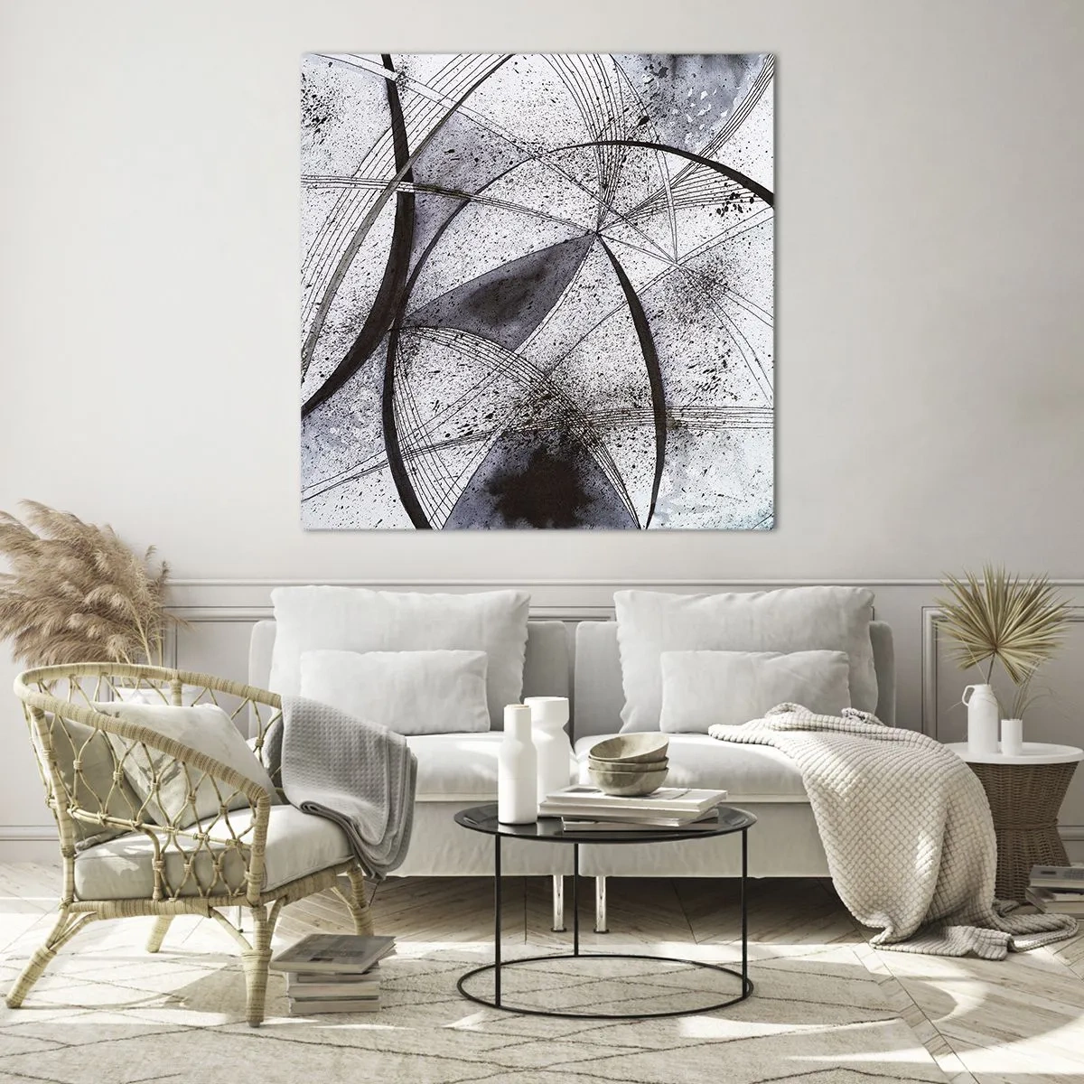 Obraz na skle - Futuristická fantázia - 50x50 cm