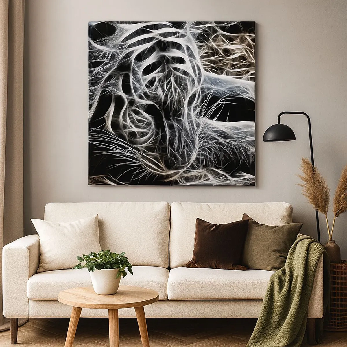 Obraz na plátne - Štúdia mačacej ľahkosti - 30x30 cm