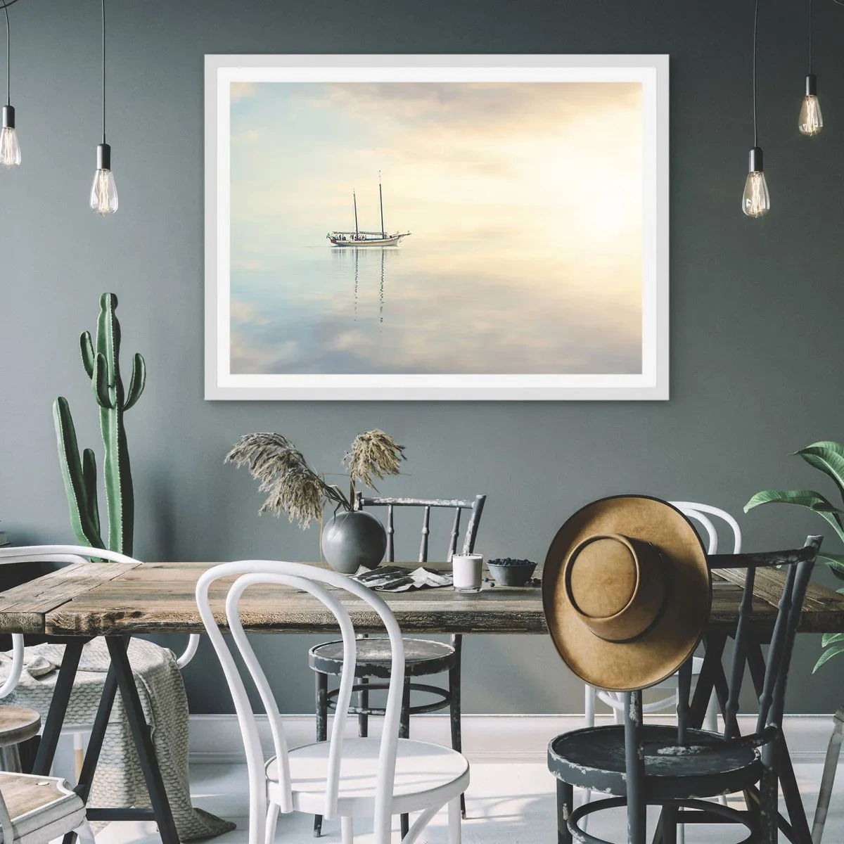 Plagát v bielom ráme - V mori ticha - 91x61 cm