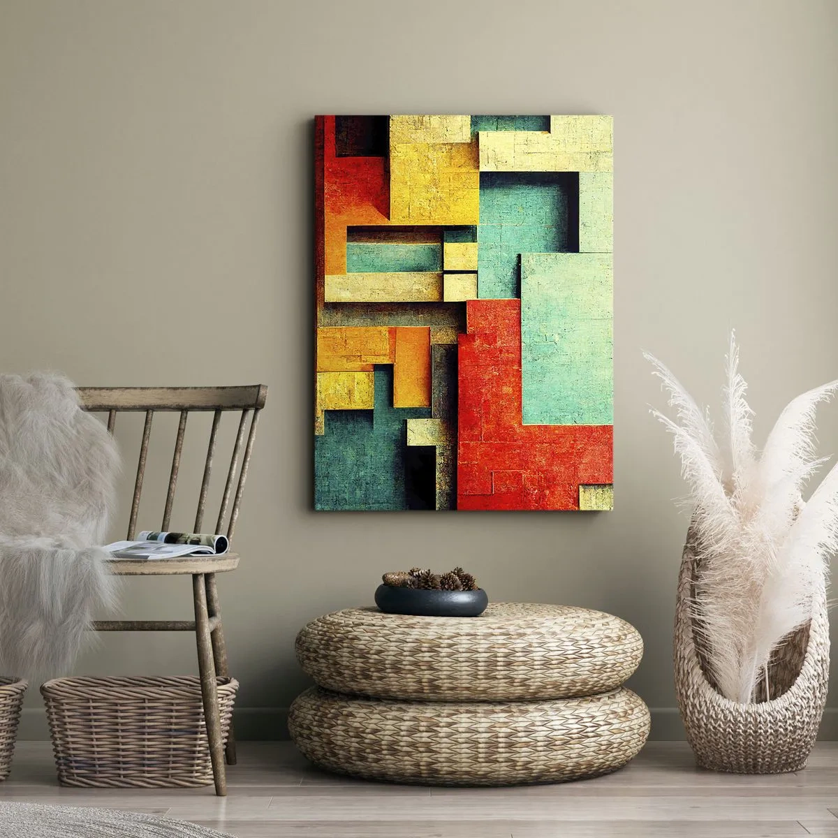 Obraz na plátne - Festival pravých uhlov - 50x70 cm