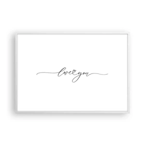 Plagát v bielom ráme - Čierne na bielom - 100x70 cm