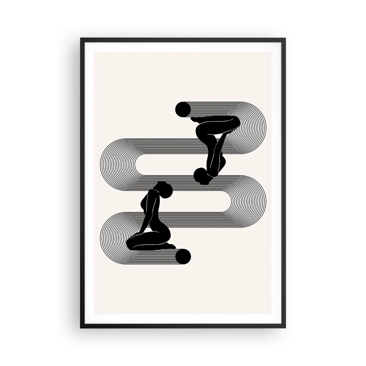 Plagát v čiernom ráme - Zmyselná symetria - 70x100 cm