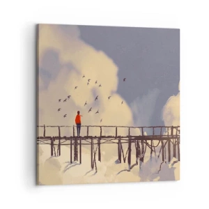 Obraz na plátne - Modrý stesk - 60x60 cm