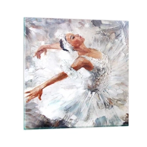 Obraz na skle - Jemná a ľahká ako tyl - 30x30 cm