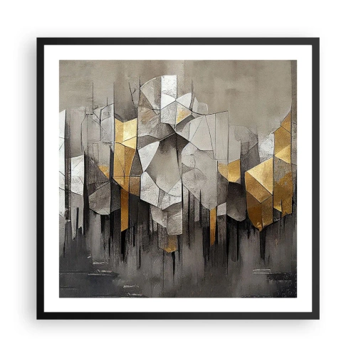 Plagát v čiernom ráme - Kompozícia z ľadu a svetla - 60x60 cm