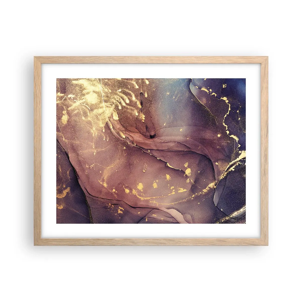 Plagát v ráme zo svetlého duba - Hmota a duch - 50x40 cm