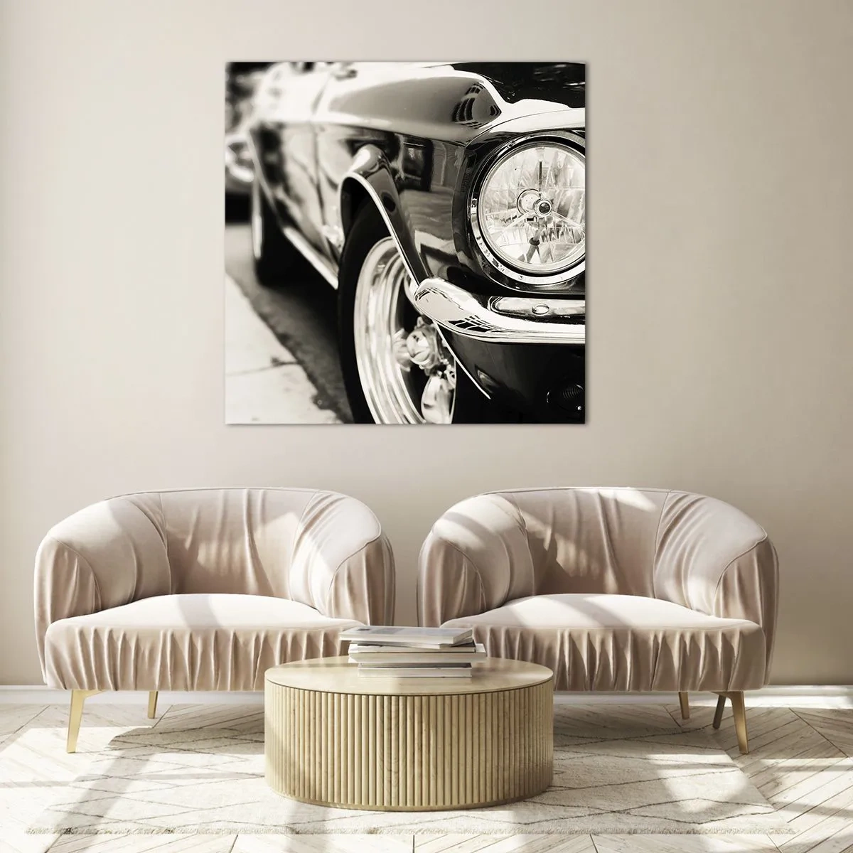 Obraz na skle - Nepominuteľný lesk - 70x70 cm