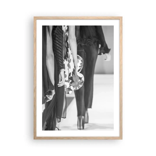 Plagát v ráme zo svetlého duba - Štýlový sprievod - 50x70 cm