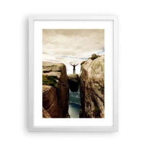 Plagát v bielom ráme - Ako sa cítim?! - 30x40 cm