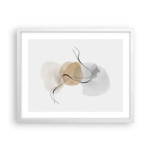 Plagát v bielom ráme - Vzdušné korálky - 50x40 cm