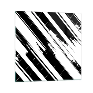 Obraz na skle - Intenzívna a dynamická kompozícia - 30x30 cm