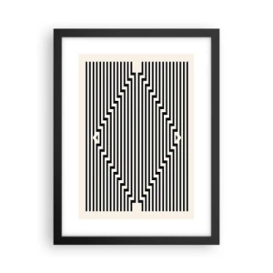 Plagát v čiernom ráme - Geometrická ilúzia - 30x40 cm