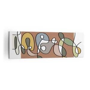 Obraz na plátne - Abstrakcia, ktorá stojí za úsmev - 160x50 cm