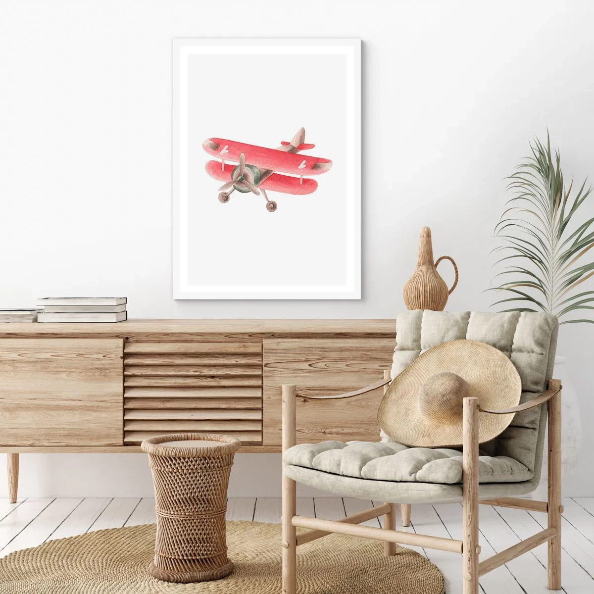 Plagát v bielom ráme - Pripravený na vysoký let - 50x70 cm