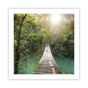 Plagát - Nad azúrovou vodou do azúrového lesa - 50x50 cm