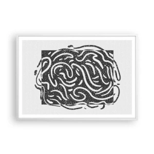 Plagát v bielom ráme - Abstrakcia: tanec radosti - 100x70 cm