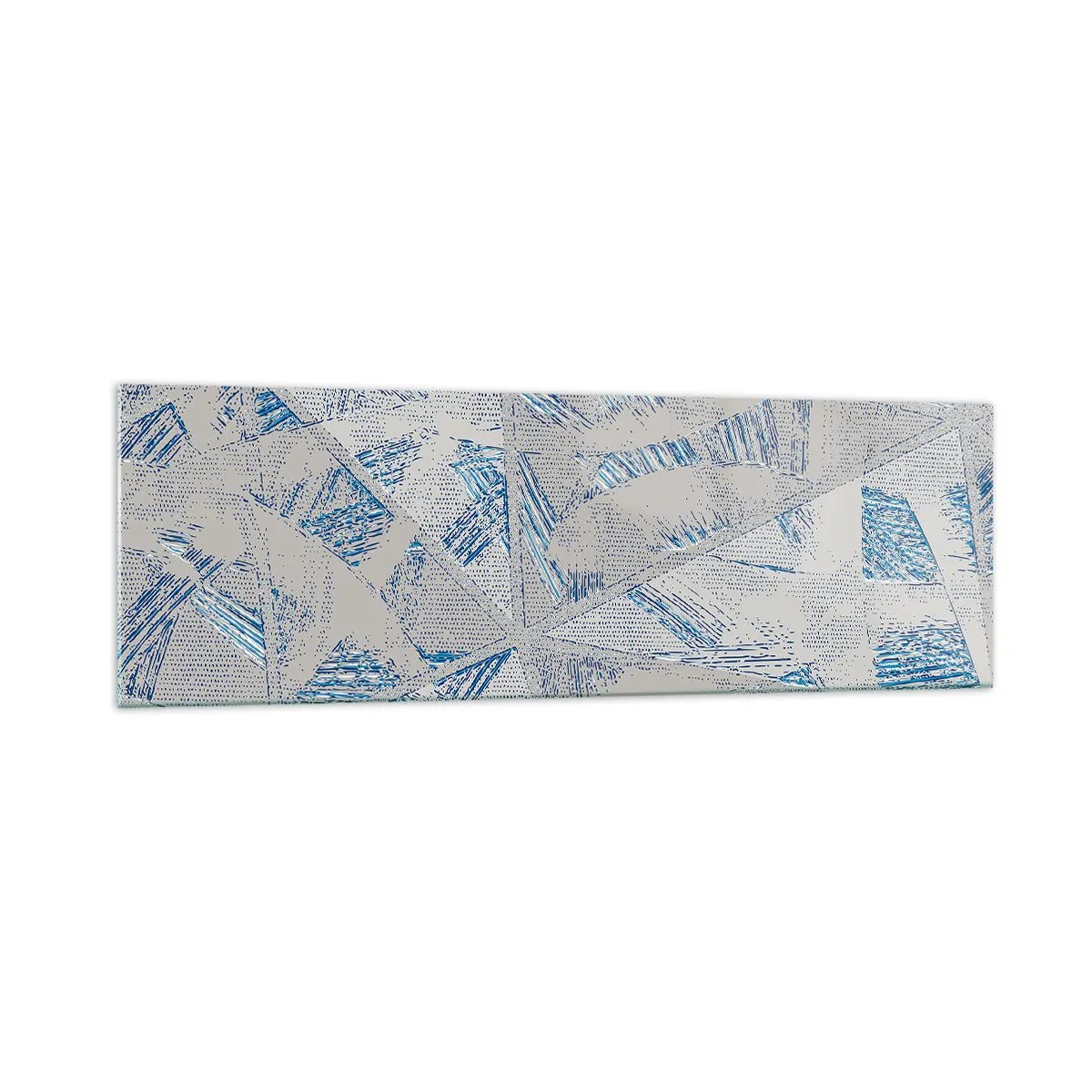 Obraz na skle - V šedo-modrom labyrinte - 160x50 cm