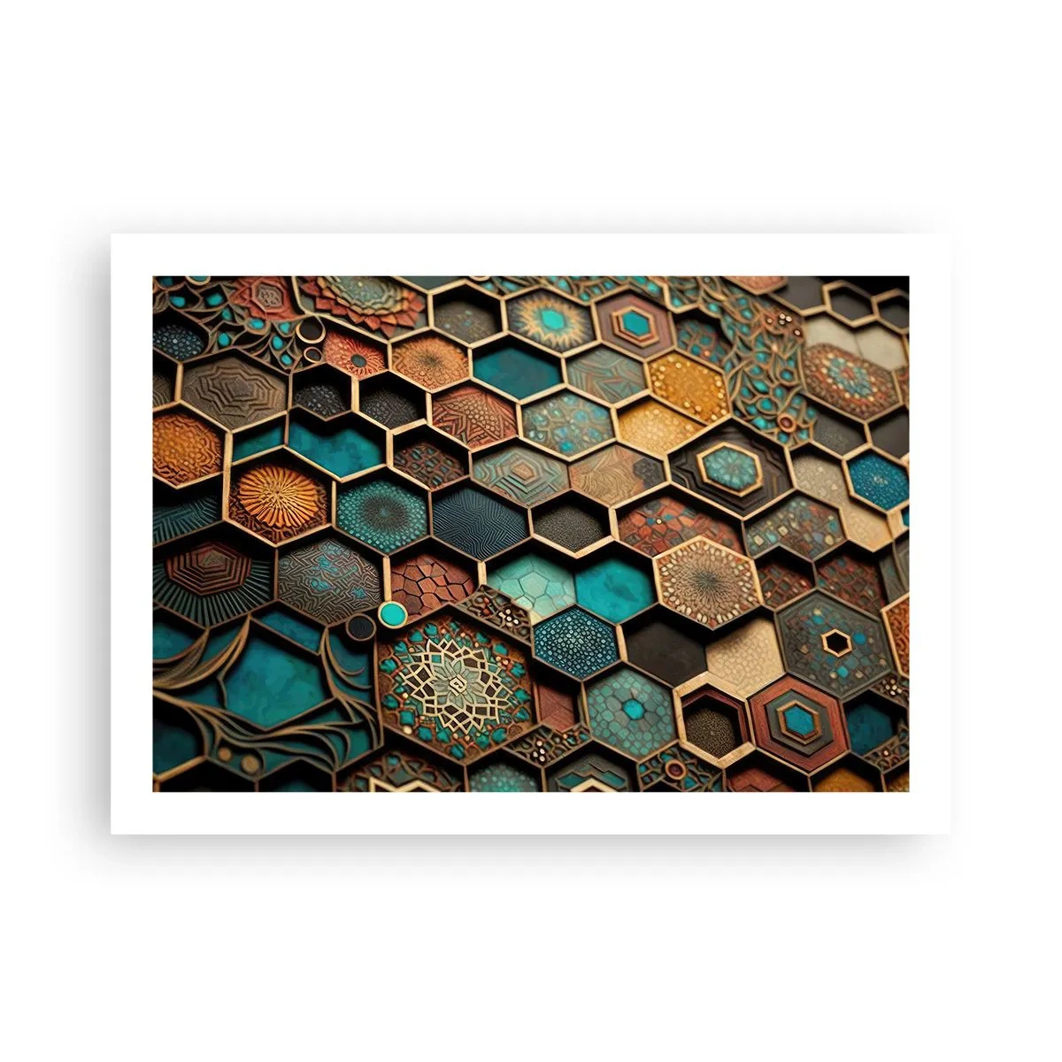 Plagát - Arabské ornamenty – variácia - 70x50 cm