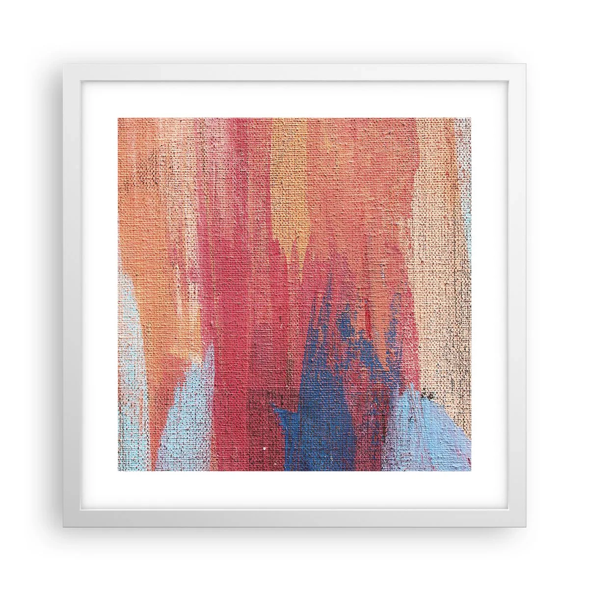 Plagát v bielom ráme - Stekať dúhou - 40x40 cm