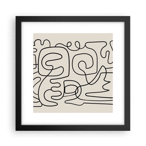 Plagát v čiernom ráme - Podľa stopy - 30x30 cm