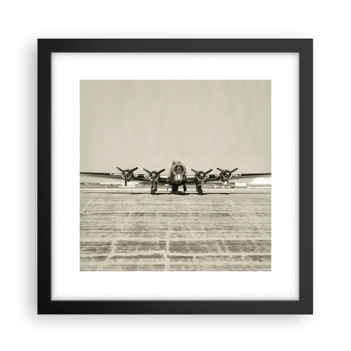 Plagát v čiernom ráme - Ako vždy pripravený - 30x30 cm