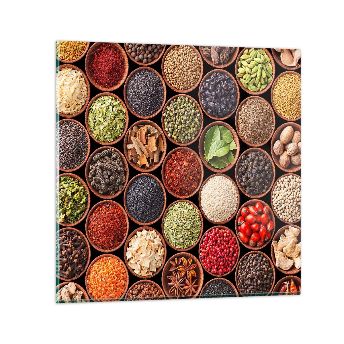 Obraz na skle - Všetky chute sveta - 50x50 cm