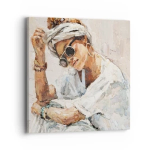 Obraz na plátne - Portrét v plnom slnku - 40x40 cm