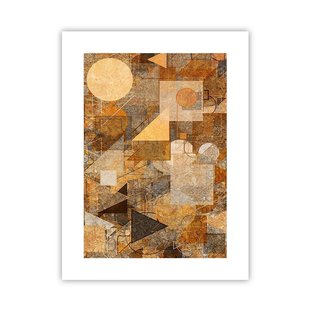 Plagát - Kubistické bronzové štúdium - 30x40 cm