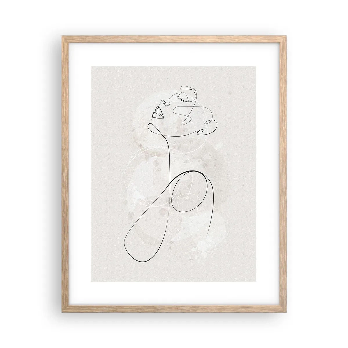 Plagát v ráme zo svetlého duba - Špirála krásy - 40x50 cm