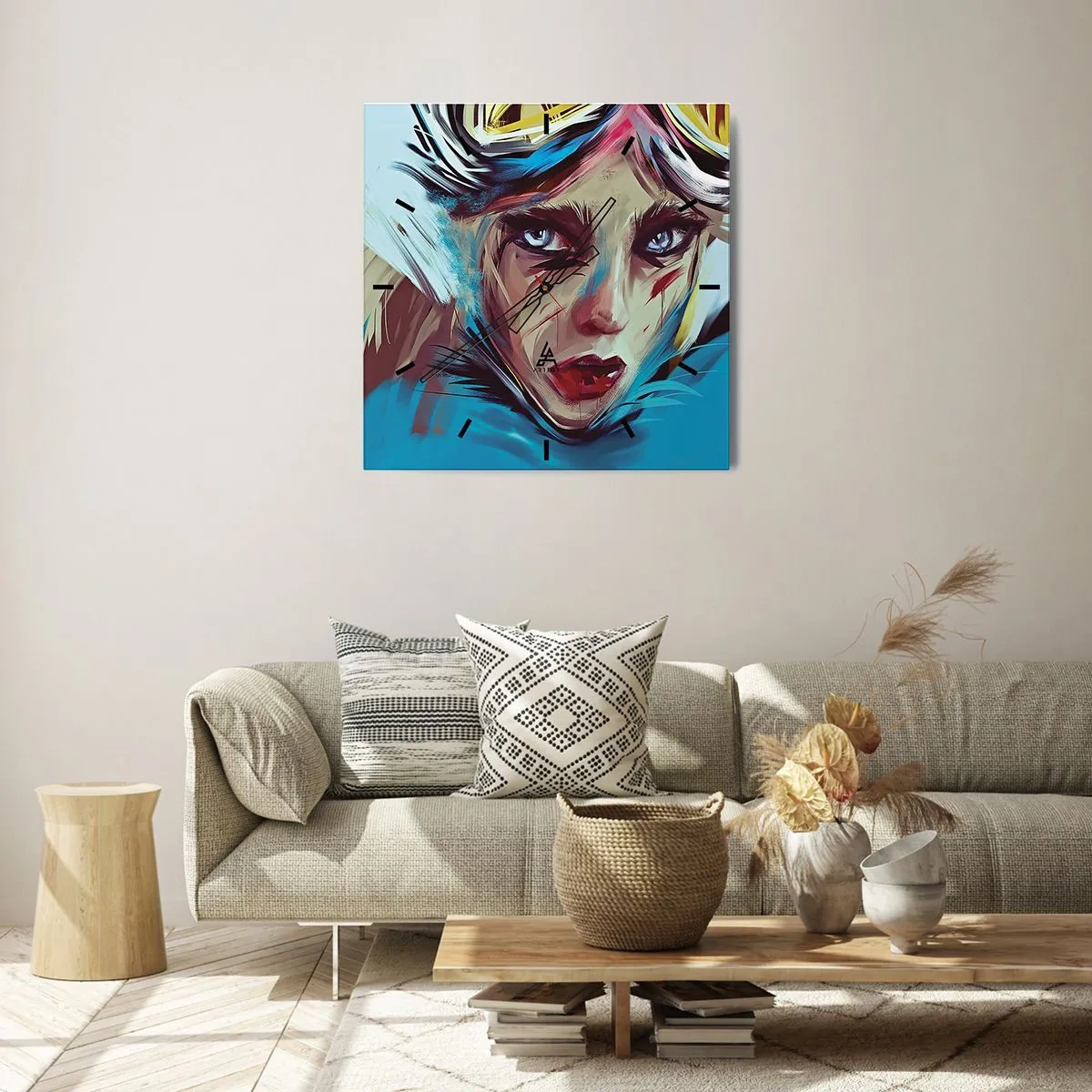 Nástenné hodiny - Silničná bojovníčka - 30x30 cm