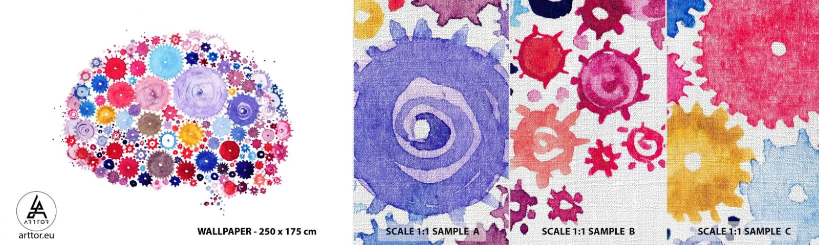 Vzorka fototapety Premium Canvas - Najdokonalejšia mašinéria prírody - Abstrakcia, Mozog, Grafika - 100x30 cm