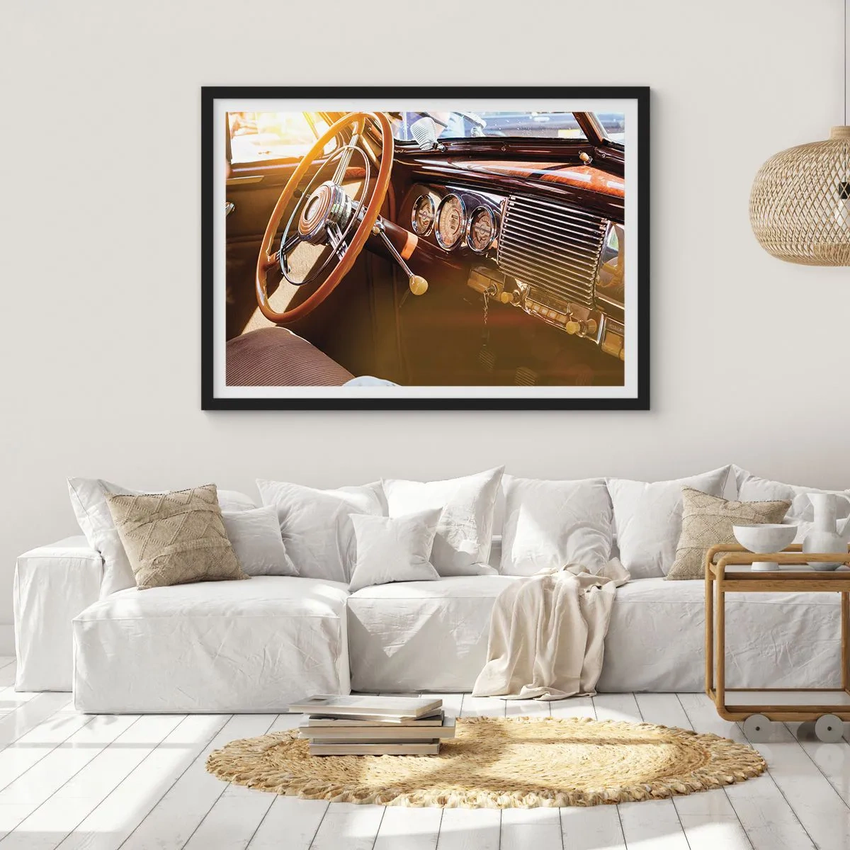 Plagát v čiernom ráme - Závan luxusu z minulosti - 100x70 cm