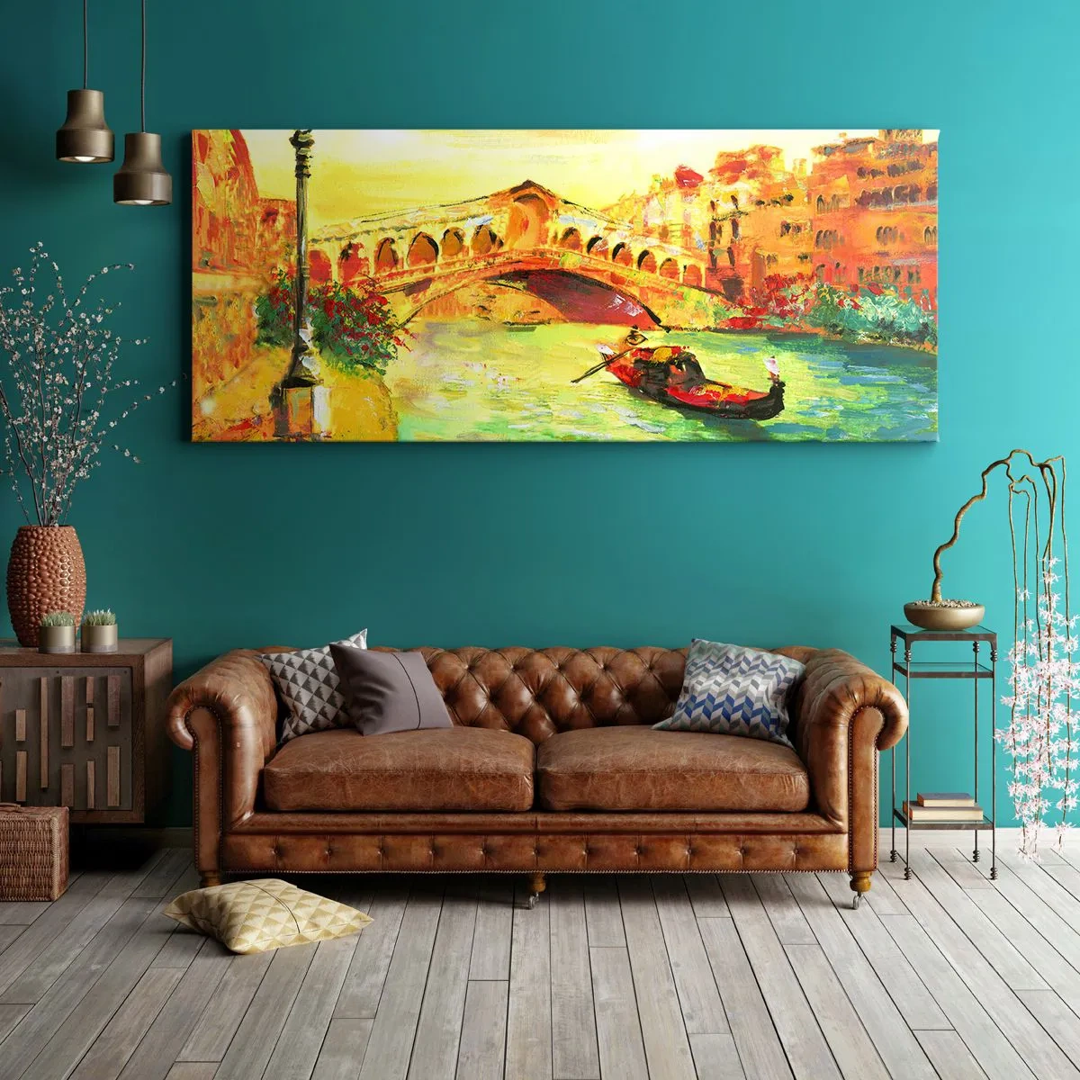 Obraz na plátne - Púť zamilovaných - 100x40 cm