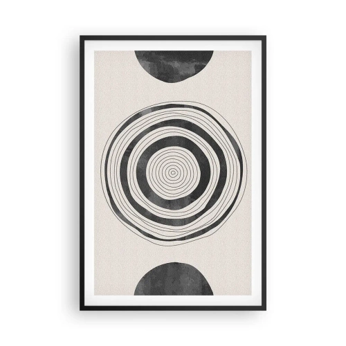 Plagát v čiernom ráme - Dôležité je to, čo je uprostred - 61x91 cm