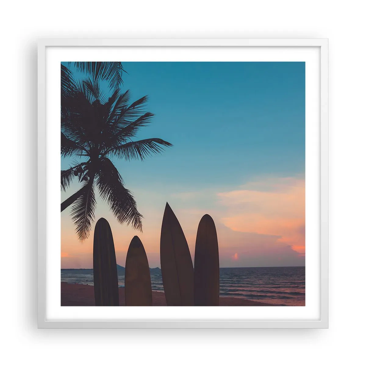 Plagát v bielom ráme - Zajtra bude tiež zábava - 60x60 cm