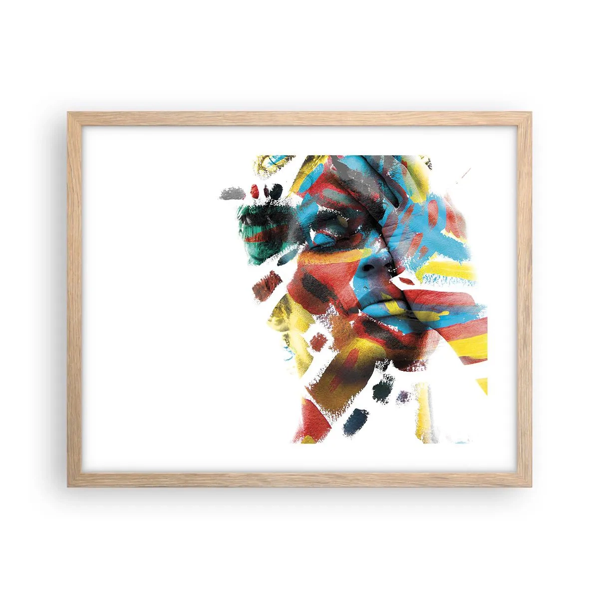 Plagát v ráme zo svetlého duba - Pestrá osobnosť - 50x40 cm
