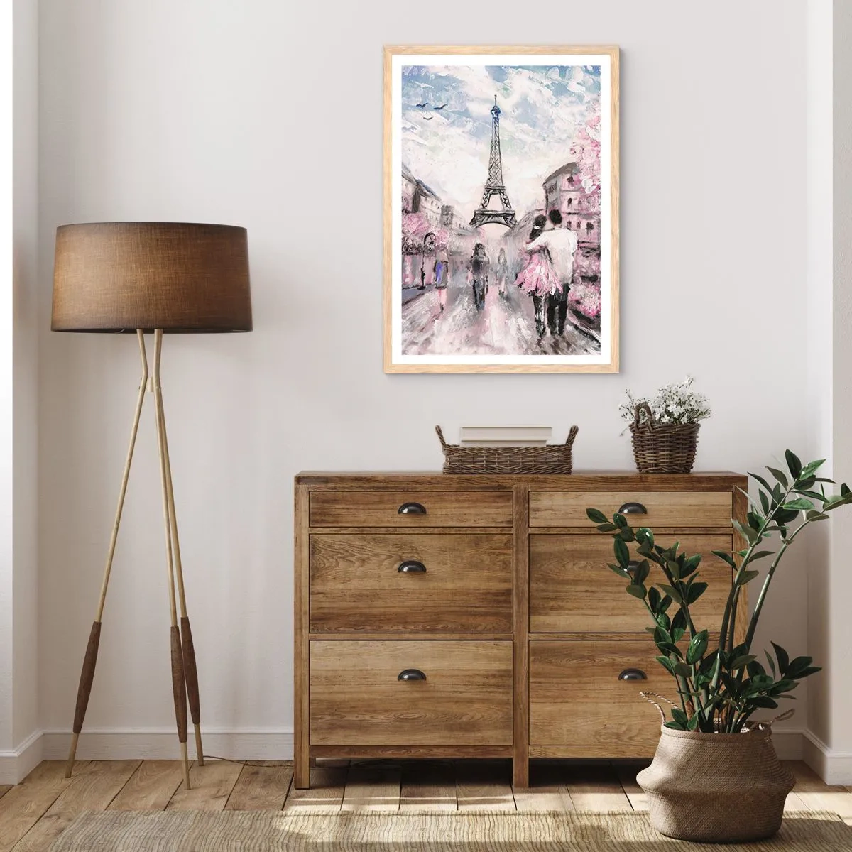 Plagát v ráme zo svetlého duba - Keď sa zamilovať, tak len v… - 61x91 cm